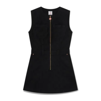 Denim Monogram-jurk met rits