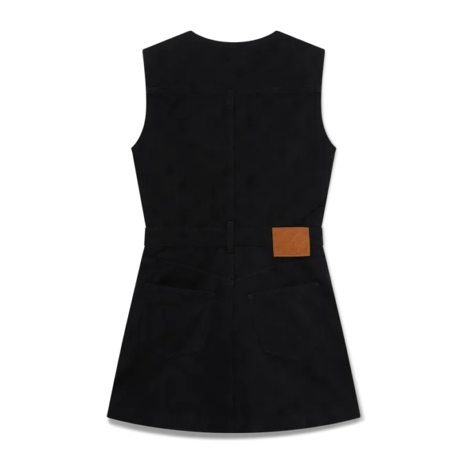 Denim Monogram-jurk met rits Denim Monogram-jurk met rits