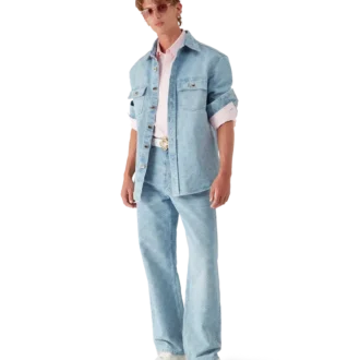 Denim monogram overhemd