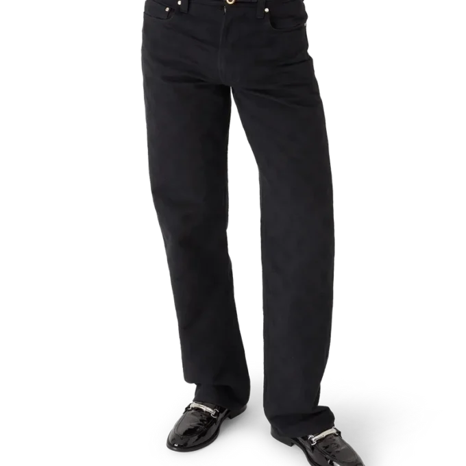 Denim Monogram Straight Leg Jeans