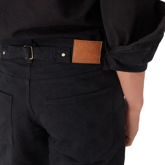 Denim Monogram Straight Leg Jeans