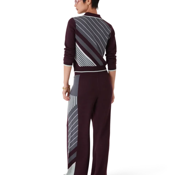 Diagonal Tennis Merino poloshirt met lange mouwen