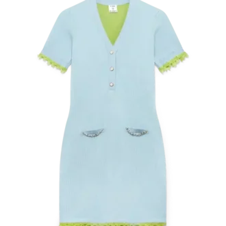 Dubbelzijdige merino mini-jurk