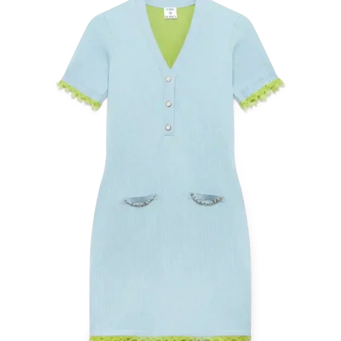 Dubbelzijdige merino mini-jurk Dubbelzijdige merino mini-jurk