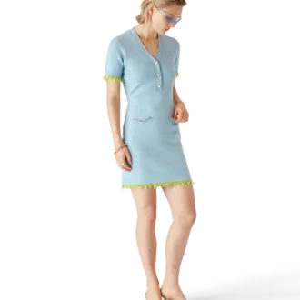 Dubbelzijdige merino mini-jurk