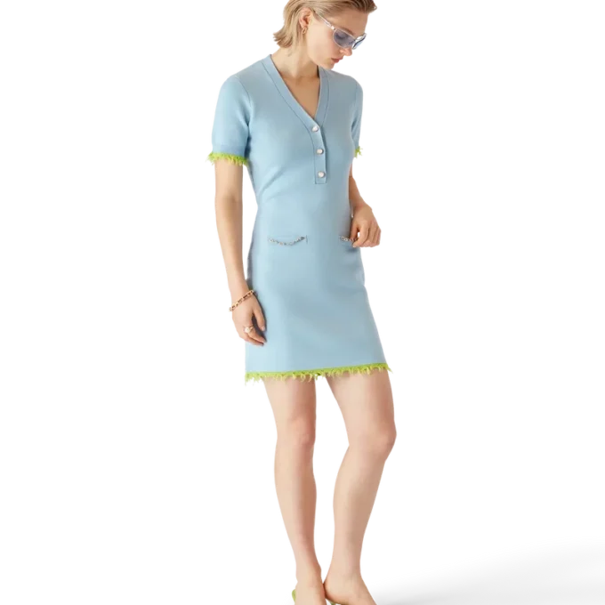 Dubbelzijdige merino mini-jurk Dubbelzijdige merino mini-jurk