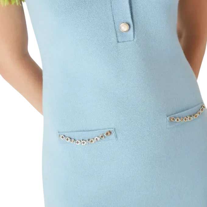 Dubbelzijdige merino mini-jurk Dubbelzijdige merino mini-jurk