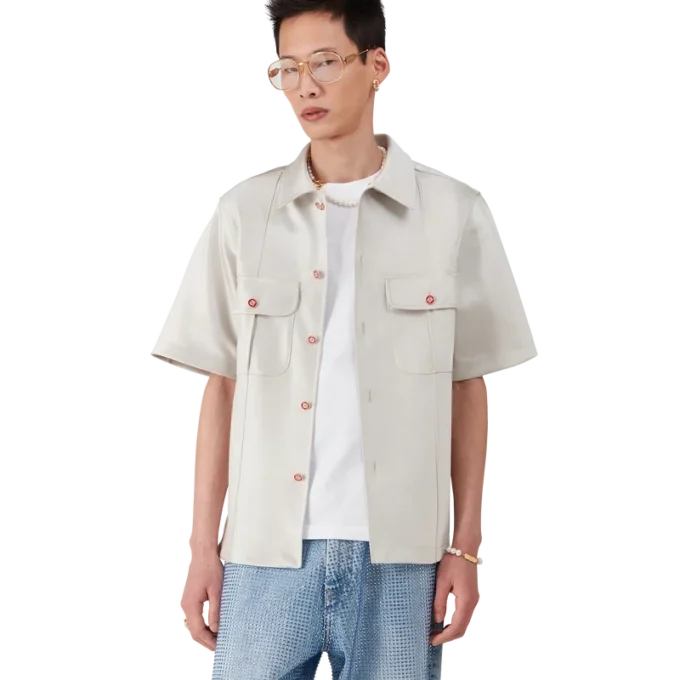 Duchesse satijnen overhemd Duchesse satijnen overhemd