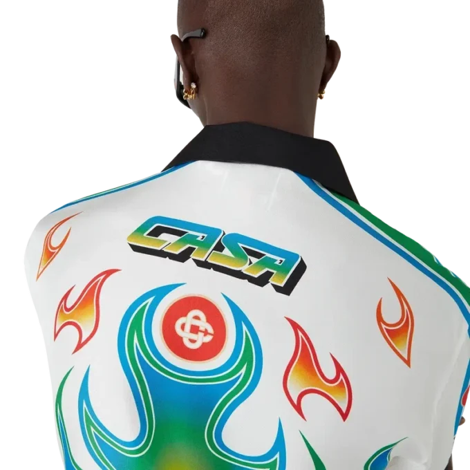 Flame Laurel zijden twill overhemd met lange mouwen