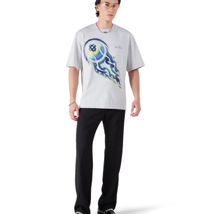 Flaming Tennis Ball Oversized Short Sleeve T-shirt