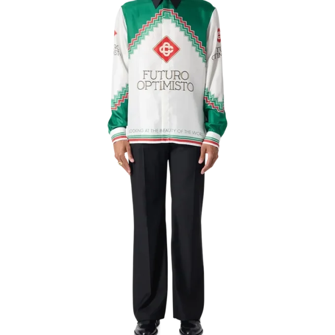 Futuro Optimisto zijden overhemd