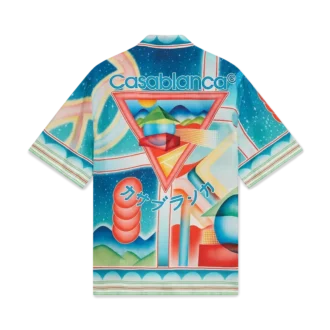 Galaxy Court zijden overhemd met korte mouwen