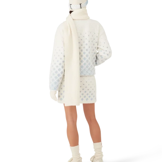 Geborduurd fleece jack met monogram in kleurverloop