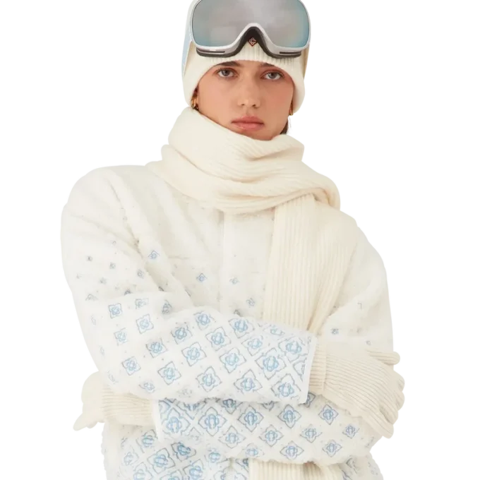 Geborduurd fleece jack met monogram in kleurverloop