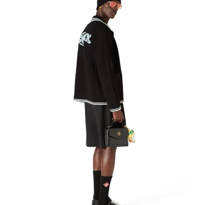 Geborduurd katoen overhemd met lange mouwen