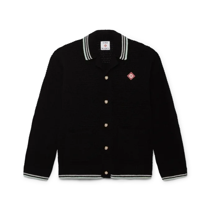 Geborduurd katoen overhemd met lange mouwen