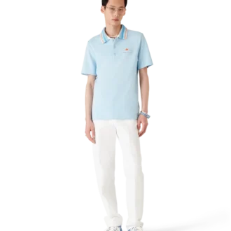 Gebreid piqué shortshirt met korte mouwen