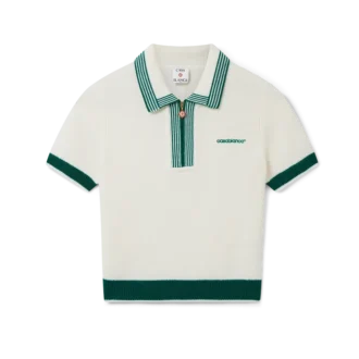 Gebreid tennispoloshirt