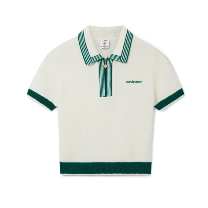 Gebreid tennispoloshirt