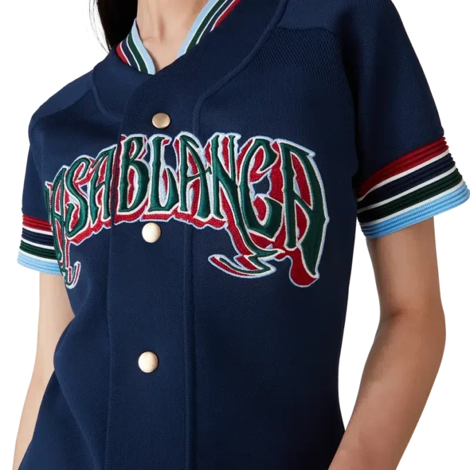 Gebreide baseballjurk