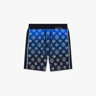 Gebreide Shorts met monogram in kleurverloop