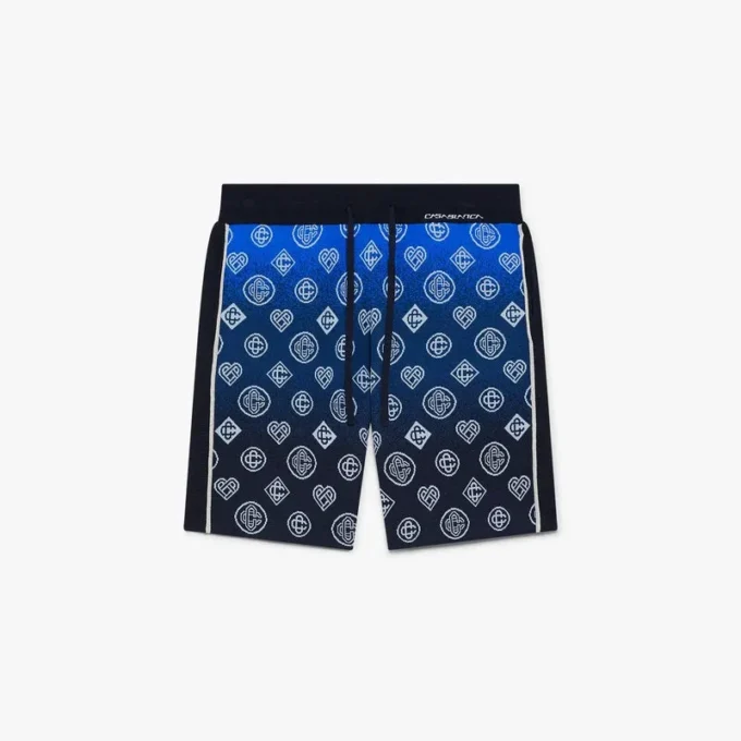 Gebreide Shorts met monogram in kleurverloop