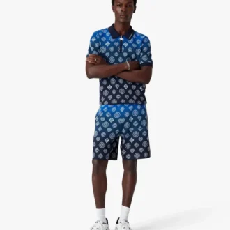 Gebreide Shorts met monogram in kleurverloop