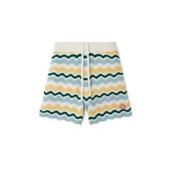 Gegolfde bouclé-Shorts