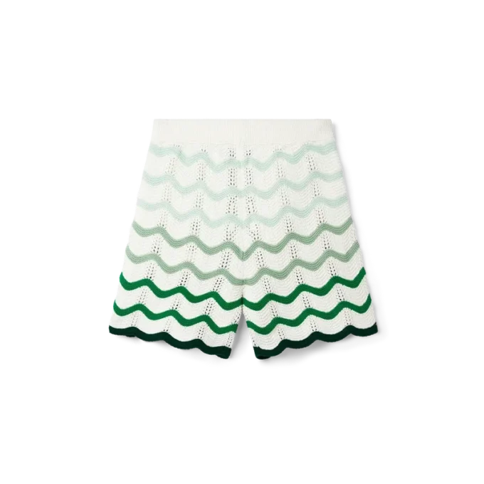 Gegolfde gehaakte shorts met kleurverloop Gegolfde gehaakte shorts met kleurverloop