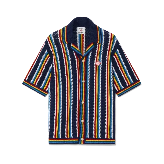 Gehaakt gestreept overhemd