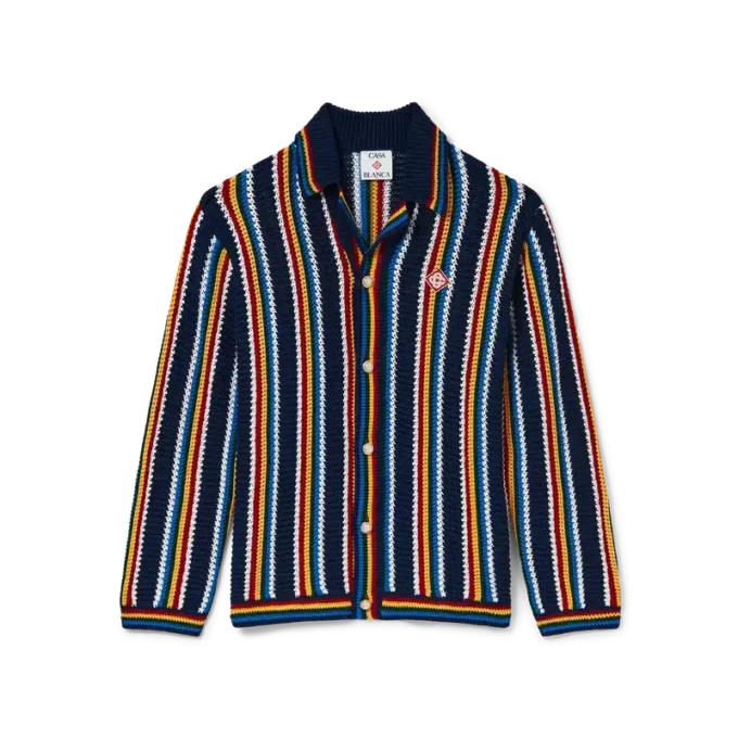 Gehaakt gestreept overhemd