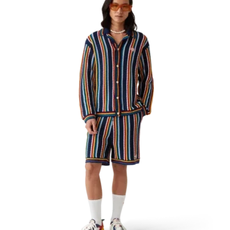 Gehaakt gestreept overhemd