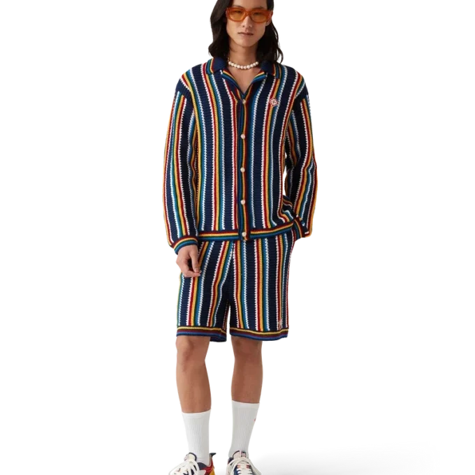 Gehaakt gestreept overhemd