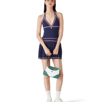 Geplooide halterjurk