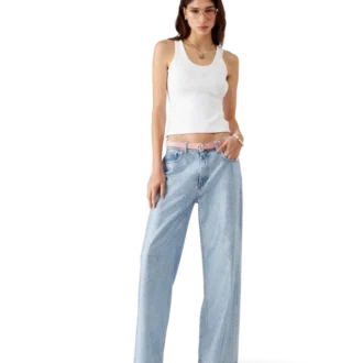 Geribbelde jersey tanktop