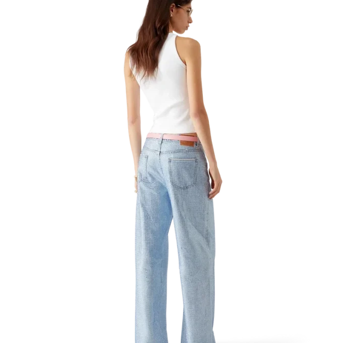 Geribbelde jersey tanktop Geribbelde jersey tanktop