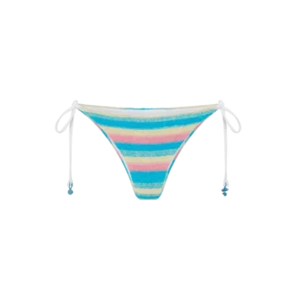 Gestreepte badstof bikinibroek Gestreepte badstof bikinibroek