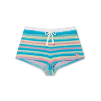 Gestreepte badstof minishort