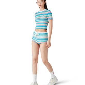 Gestreepte badstof minishort