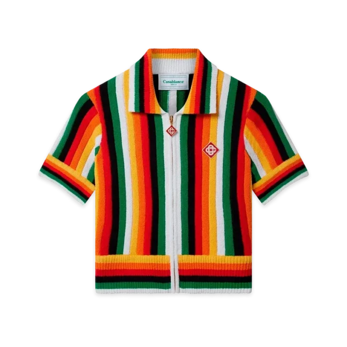 Gestreepte badstof top