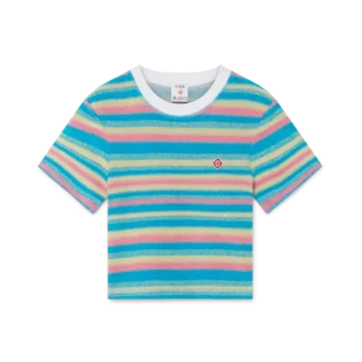 Gestreepte badstof top