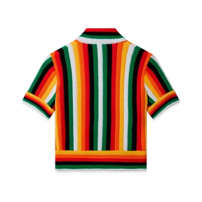 Gestreepte badstof top