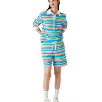 Gestreepte badstofshorts