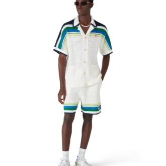 Gestreepte gebreide Shorts