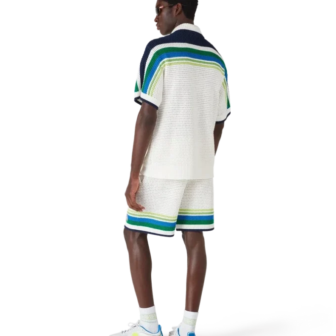 Gestreepte gebreide Shorts Gestreepte gebreide Shorts