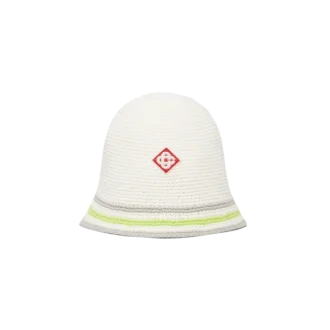 Gestreepte gehaakte muts