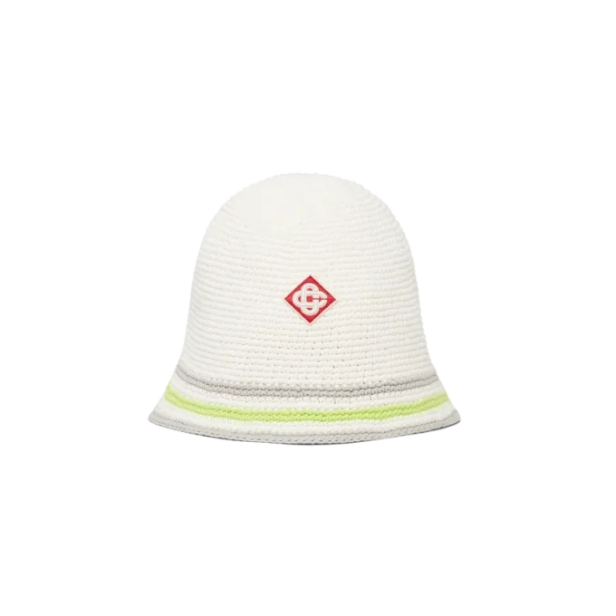 Gestreepte gehaakte muts