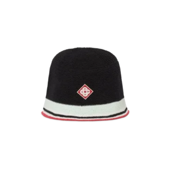 Gestreepte gehaakte muts