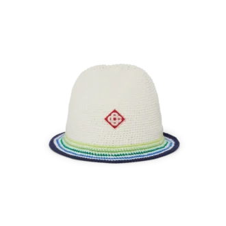 Gestreepte gehaakte muts