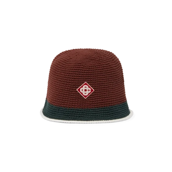 Gestreepte gehaakte muts